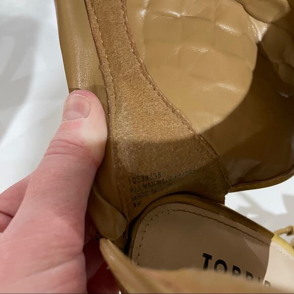 Torrid Tan Woven Block High Heel Open Toe Sandals Size 8 Wide - Picture 8 of 10